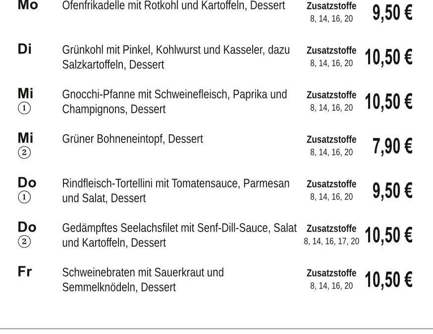 Mittagstisch KW45 03.11. – 07.11.2025