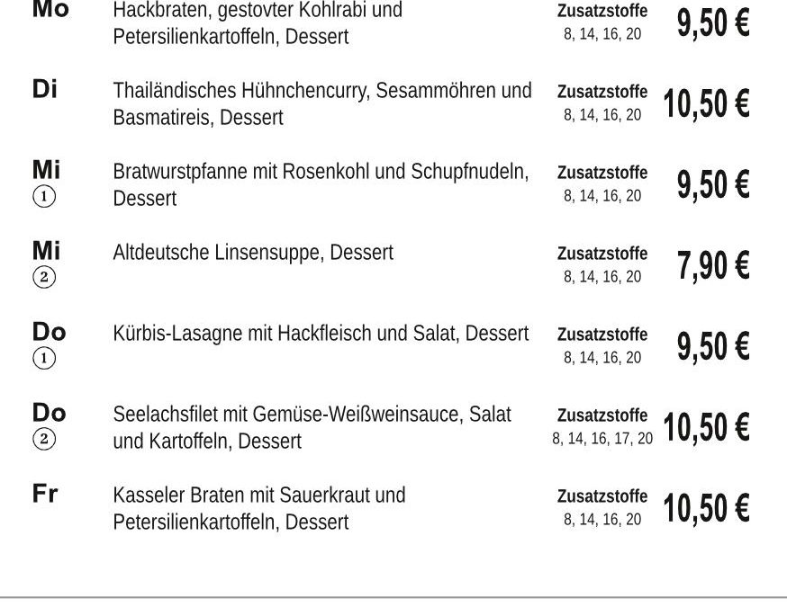 Mittagstisch KW47 17.11. – 21.11.2025