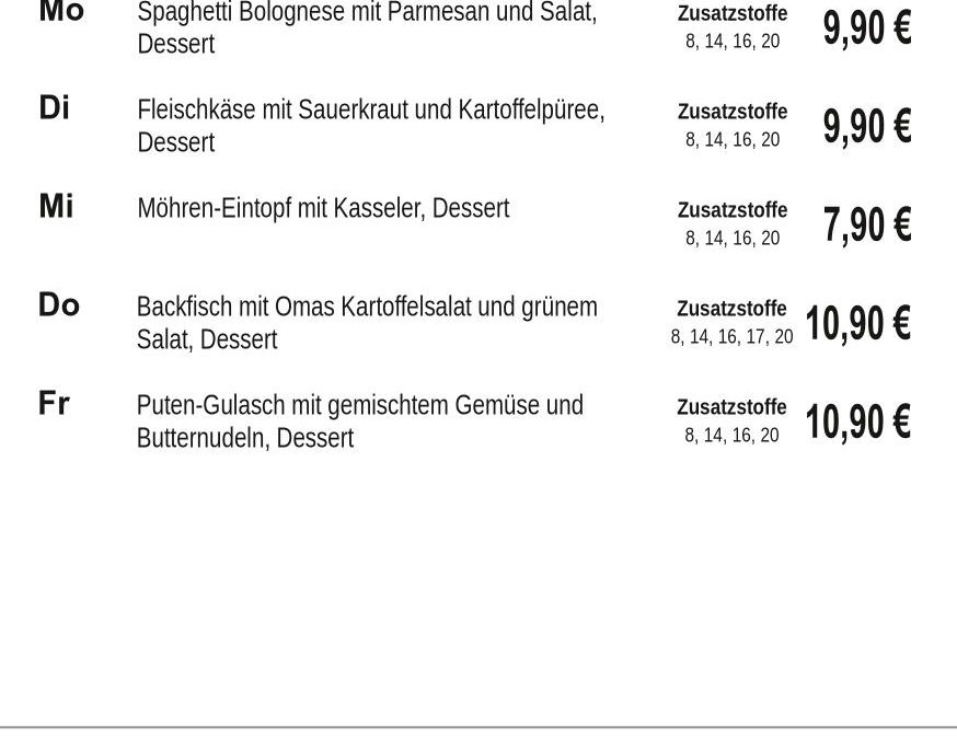Mittagstisch KW10 02.03. – 06.03.2026