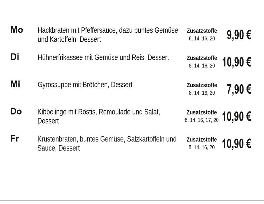 Mittagstisch KW12 16.03. – 20.03.2026