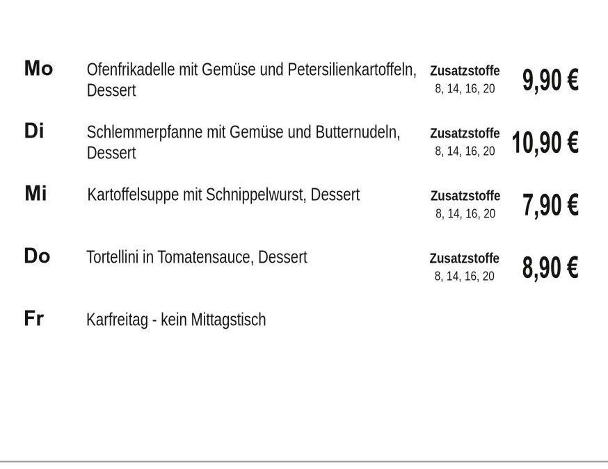 Mittagstisch KW14 30.03. – 03.04.2026