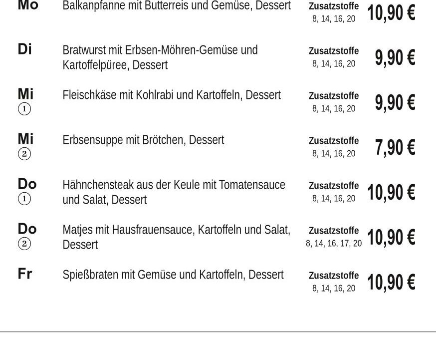 Mittagstisch KW17 20.04. – 24.04.2026