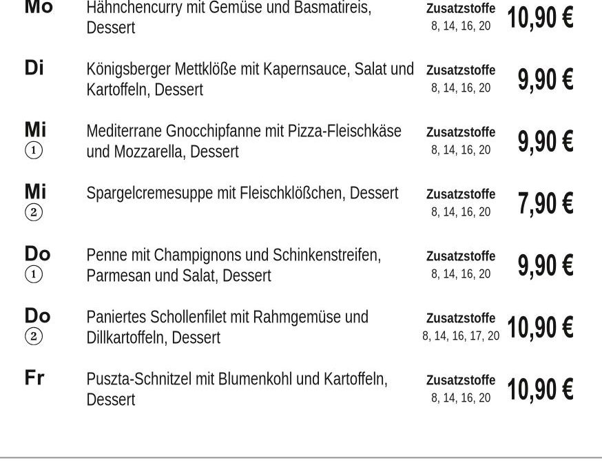 Mittagstisch KW22 25.05. – 29.05.2026
