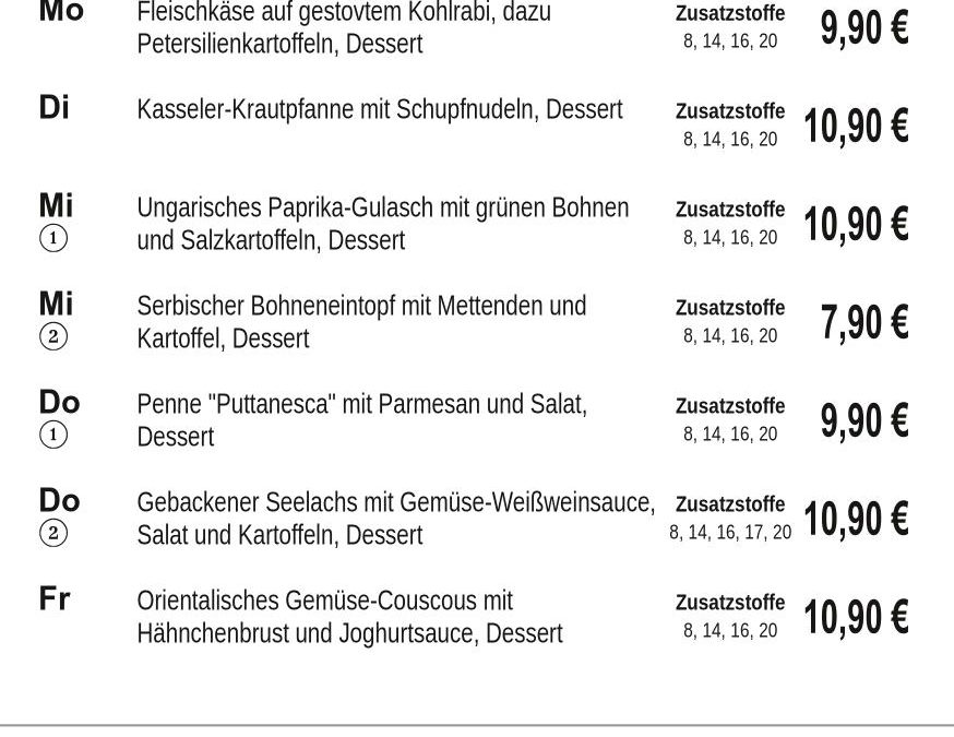Mittagstisch KW26 22.06. – 26.06.2026