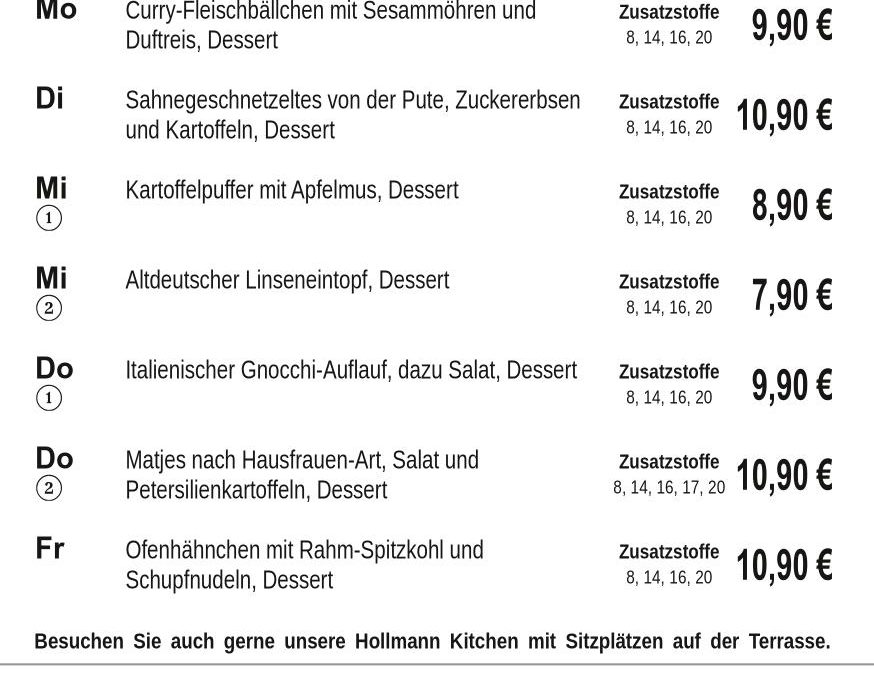 Mittagstisch KW31 27.07. – 31.07.2026