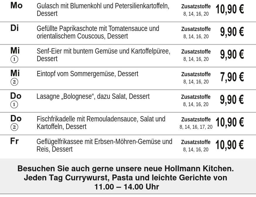 Mittagstisch KW32 03.08. – 07.08.2026