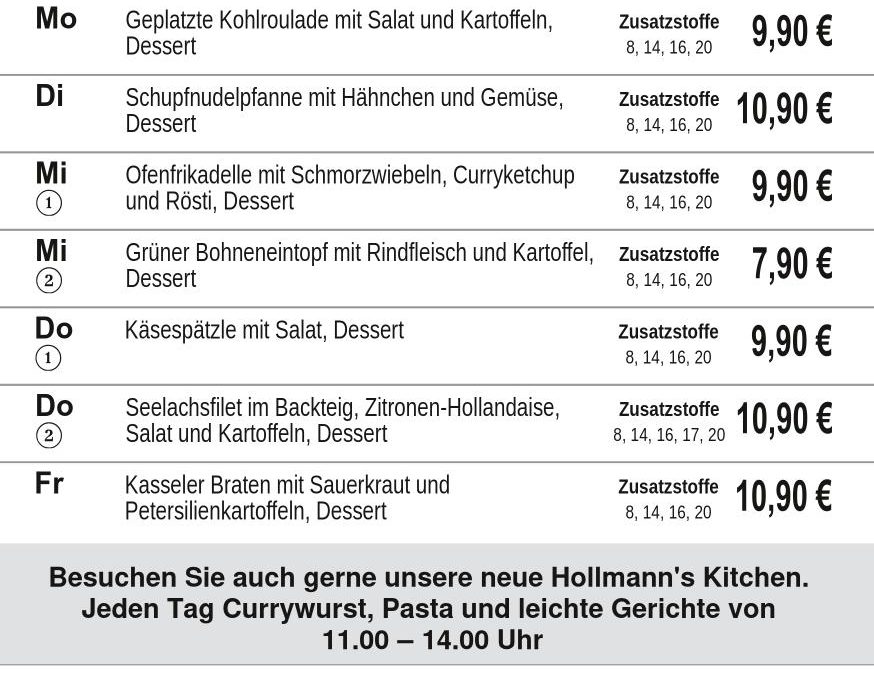 Mittagstisch KW36 31.08. – 04.09.2026