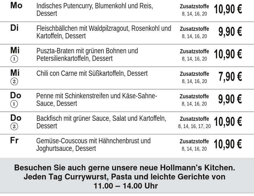 Mittagstisch KW40 28.09. – 02.10.2026