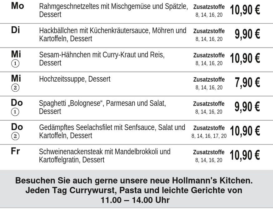 Mittagstisch KW42 12.10. – 16.10.2026