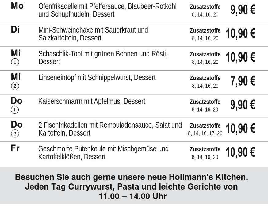 Mittagstisch KW43 19.10. – 23.10.2026