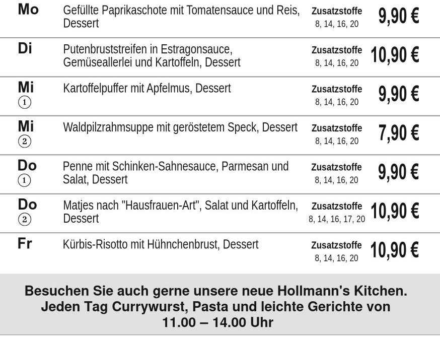 Mittagstisch KW44 26.10. – 30.10.2026